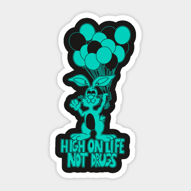 High On Life (One Color) - Retro Styled Design Sticker by sombreroinc